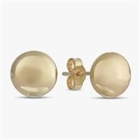 Revere 9ct Yellow Gold Button Stud Earrings