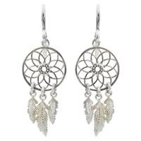 Revere Sterling Silver Dreamcatcher Drop Earrings