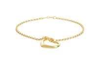 Revere 9ct Yellow Gold Floating Heart Bracelet