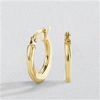 Revere 9ct Yellow Gold Hoop Earrings