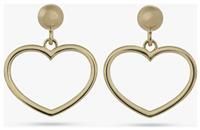 Revere 9ct Yellow Gold Heart Drop Earrings