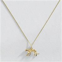 Revere 9ct Yellow Gold Jaguar Pendant Necklace