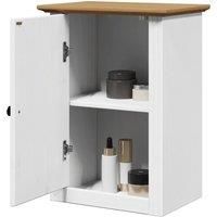 Bathroom Wall Cabinet BODO White and Brown 44x30x60 cm