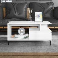 Coffee Table White 90x49x45 cm Engineered Wood