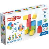 Geomag - Magicube 1+ Full Colour - Magnetic Cubes for Kids - 4 Colours - 16 Blocks – 100 Percent Recycled Plastic