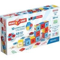 Geomag, Magicube Word Building Clips, Magnetic Games Suitable Children From 3 Years Old, Set to Learn English, 55-Pc Pack (258)
