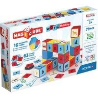 Geomag, Magicube Word Building Clips, Magnetic Games Suitable Children From 3 Years Old, Set to Learn English, 79-Pc Pack, White (259)