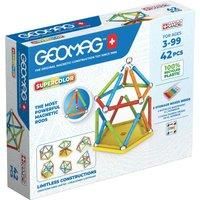 Geomag, Supercolor Recycled, Magnetic Constructions, Colorful Bars and Panels, 42-Piece Pack, 100% Recycled Plastic