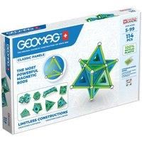Geomag - Classic Panels 114 Pieces- Magnetic Construction for Children - Green Collection - 100 Percent Recycled Plastic Educational Toys