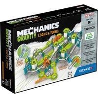 Geomag - Mechanics Gravity Loops & Turns - Educational and Creative Game for Children - Magnetic Building Blocks, Circuit with Magnetic Blocks, Recycled Plastic - Set of 130 Pieces