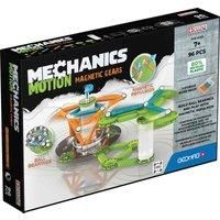 Geomag - Mechanics Motion Magnetic Gears - Educational and Creative Game for Children - Magnetic Building Blocks, Recycled Plastic - Set of 96 Pieces, Multi-coloured, 767