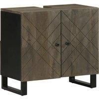 Sink Cabinet Black 62x33x58 cm Solid Wood Mango
