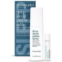 This Works Deep Sleep Pillow Talk Set - Pillow Spray 75ml & Roll On 5ml Duo