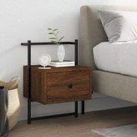 Bedside Cabinet Wall-mounted Brown Oak 35x30x51 cm Engineered Wood