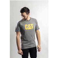 Mens CAT Work T-Shirt Caterpillar Trademark Logo Durable Short Sleeve Shirts