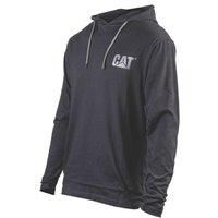 Caterpillar Men/'s UPF Hooded Banner Long Sleeve T-Shirt, Black, Medium