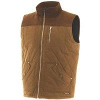 Mens CAT Body Warmer Wax Cotton Vest Gilet Sleeveless Zip Up Jacket UK S-XXL