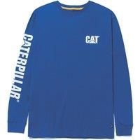 CAT Men/'s Trademark Banner Long Sleeve Tee Shirts with Center Back Neck Wire Management Loop Logo T, Memphis Blue, XXXXL