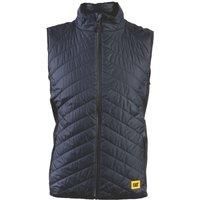 Caterpillar Trades Hybrid Body Warmer Navy Jacket Men / Zip Slip On