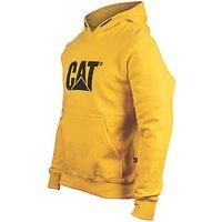 CAT Trademark Hooded Sweatshirt Yellow / Black Medium 38-40" Chest (837VF)