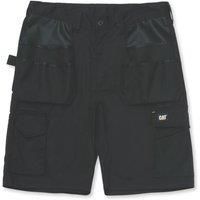 Caterpillar CAT Essentials black cargo holster pocket stretch work shorts