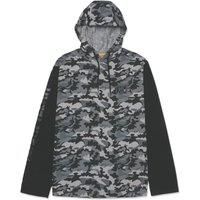 CAT Men/'s Hooded Banner Long Shirts with UPF 50 Protection, Moisture Control Logo on Sleeve T, Stone Camo, XL