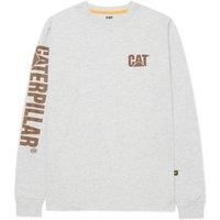 Caterpillar Trademark Mens Casual Fashion Classic Long Sleeve T-Shirt Cream