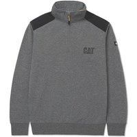 Caterpillar Essential 1/4 Zip Sweatshirt Dark Heather Grey Large Large Dark