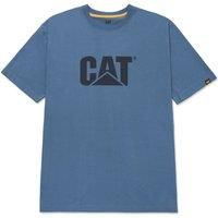 Mens CAT Work T-Shirt Caterpillar Trademark Logo Durable Short Sleeve Shirts