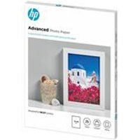 HP Q8696A, 13 x 18 cm Borderless, Advanced Glossy Photo Paper, 250 gsm, 25 Sheets