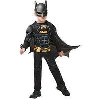 Rubie's Official Batman Black Deluxe Child's Costume, Superhero Fancy Dress, Child's Size Large Age 7-8, 128 cm