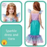 Rubie's Official Disney Princess Ariel Mermaid Glitter and Sparkle Girls Costume, Childs Size Large Age 7-8 Years