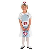 Girls Nurse Fancy Dress Childrens Kids Costume Hospital Uniform Childs Outfit