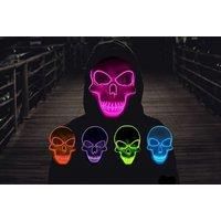 Spooky Halloween Glowing Costume Mask - Three Characters - Black