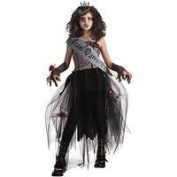Goth Prom Queen Zombie Girls Halloween Fancy Dress Childs Kids Vampire Costume