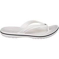 Crocs Unisex Crocband Flip Flops, White, 11 UK Men/ 12 UK Women