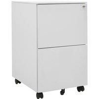 Mobile File Cabinet Light Grey 39x45x67 cm Steel