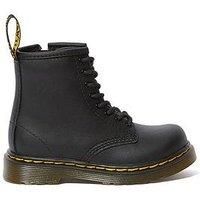 Dr.Martens - Amphibious Black Leather Soft Child From Size 22 A Size 36