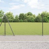Fence Posts Set Set of 26 Grey Concrete 3.2 x 3.2 x 78.5 cm
