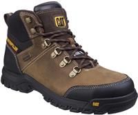 Caterpillar Mens Leather S3 Boots Safety Work Ankle Black Waterproof Steel Toe Shoe (UK7, Brown)