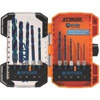 Spyder Stinger Hex Shank Metal Drill Bits 10 Piece Set (824YL)