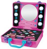Shimmer and Sparkle 17362 Shimmer N Sparkle Light up Beauty Pink case for Children with Hollywood Style Lights Real Washable Make up for Kids