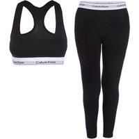 2 Pack Black Women's Bralette and Leggings Set - Ultimate Comfort