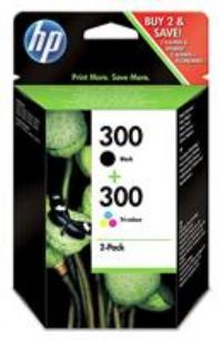 HP 300 Black and Tri-color Ink Cartridge Combo Pack (CN637EE)