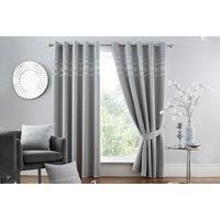 Eclipse Kendall Thermal Insulated Single Panel Rod Pocket Darkening Curtains for Living Room, 42" x 84", White