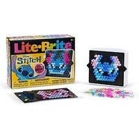 Basic Fun Lite-Brite Disney Stitch Mini – Disney Lilo & Stitch Light-Up Peg Toy with 4 Templates & 170 Colourful Pegs – Creative Travel Toy for Kids