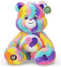 Basic Fun Care Bears 60cm Jumbo Plush Friends Forever Bear – Eco-Friendly, Soft & Sustainable Materials, Vibrant Striped Design, Unique Belly Badge, Perfect for Kids & Collectors 4+