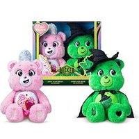 Basic Fun Care Bears x Wicked 30cm Plush 2-Pack – Good Luck Bear as Elphaba & Love-A-Lot Bear as Glinda – Limited Edition Soft Toys – Collectible Gift Set for Kids & Fans