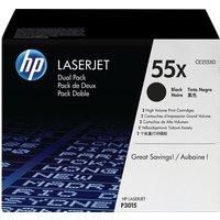 HP Genuine CE255XD Black Dual Pack 2 Cartridges P3015, 500 M525 55X Sealed VAT