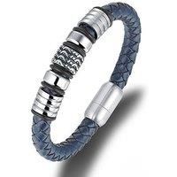 Men'S Leather Bracelet - Black Or Blue!